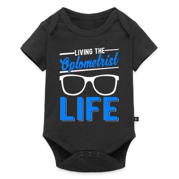 Living the Optometrist Life Optician - Baby Premium short-sleeve bodysuit - black - Front