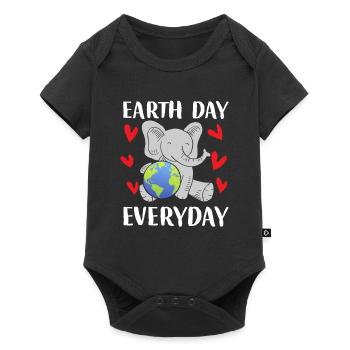 Jour de la Terre Tous les jours - Body à manches courtes Premium Bébé - noir - Devant