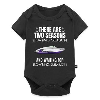 Régate de bateaux . Yacht à moteur à moteur. Yacht à voile - Body à manches courtes Premium Bébé - noir - Devant
