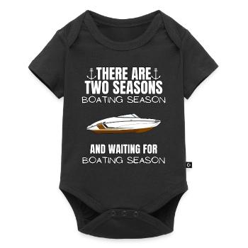Boat Regatta . Powerboat motor yacht . Yacht Sailing - Baby Premium short-sleeve bodysuit - black - Front