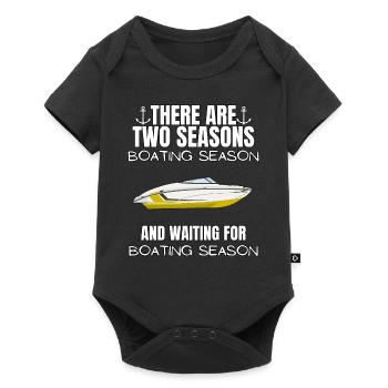 Boat Regatta . Powerboat motor yacht . Yacht Sailing - Baby Premium short-sleeve bodysuit - black - Front