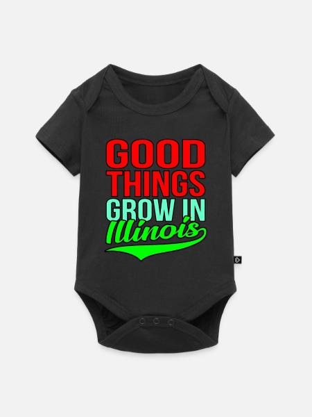 Wachsen Sie In Illinois geschenk - Baby Premium Kurzarmbody - Schwarz