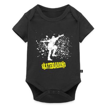 Awesome Vintage Skateboarding T-Shirt Present Gift - Baby Premium Kurzarmbody - Schwarz - Vorne