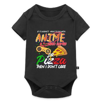 Anime Video Games Pizza Gift - Baby Premium short-sleeve bodysuit - black - Front