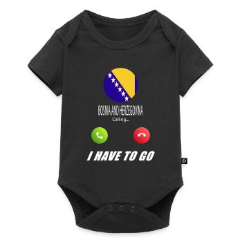 Bosnia and Herzegovina calls lusiger flags - Baby Premium short-sleeve bodysuit - black - Front