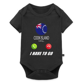 Cook Island Calls Lusiger Flags Saying - Baby Premium short-sleeve bodysuit - black - Front