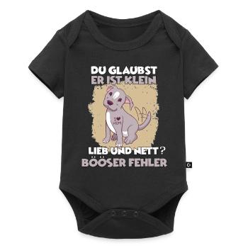 Pitbull Terrier Hundeliebhaber Geschenk Pit Bull - Baby Premium Kurzarmbody - Schwarz - Vorne