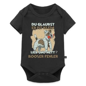 Terrier Hundetraining Hunde Geschenk Fox Terrier - Baby Premium Kurzarmbody - Schwarz - Vorne