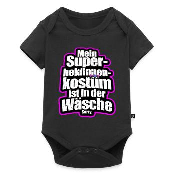 Superheldin Kostüm Ist In Der Wäsche Köln Karneval - Baby Premium Kurzarmbody - Schwarz - Vorne