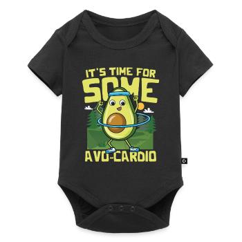 It's Time For Some Avo-Cardio - Baby Premium Kurzarmbody - Schwarz - Vorne