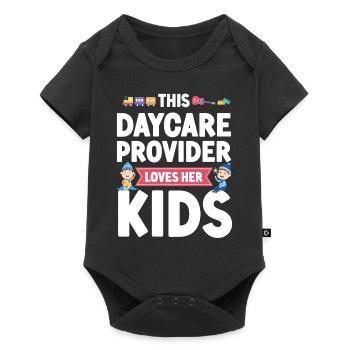 Fournisseur de services de garde d’enfants Enseignant - Body à manches courtes Premium Bébé - noir - Devant