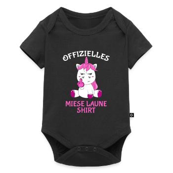 Offizielles Miese Laune Shirt - Baby Premium Kurzarmbody - Schwarz - Vorne