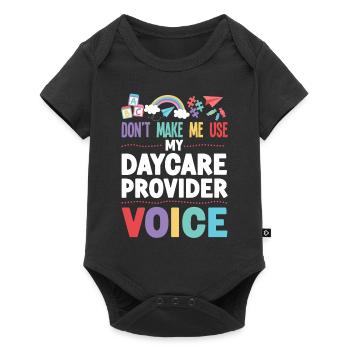 Fournisseur de services de garde d’enfants Enseignant - Body à manches courtes Premium Bébé - noir - Devant