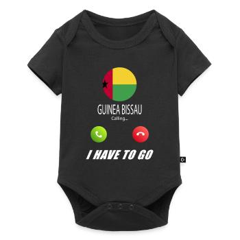 Guinea Bissau calls to Lusiger flags saying - Baby Premium short-sleeve bodysuit - black - Front
