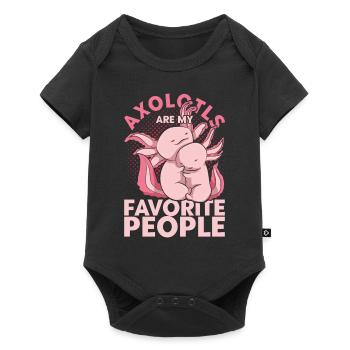 Drôle d’idée cadeau motif animal Axolotl - Body à manches courtes Premium Bébé - noir - Devant