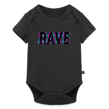 Techno Musik Rave - Baby Premium Kurzarmbody - Schwarz - Vorne