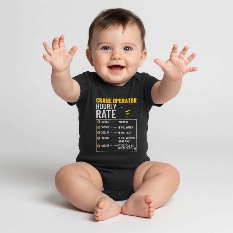 Crane Operator Construction Worker Crane Tower Training Baby Premium short-sleeve bodysuit