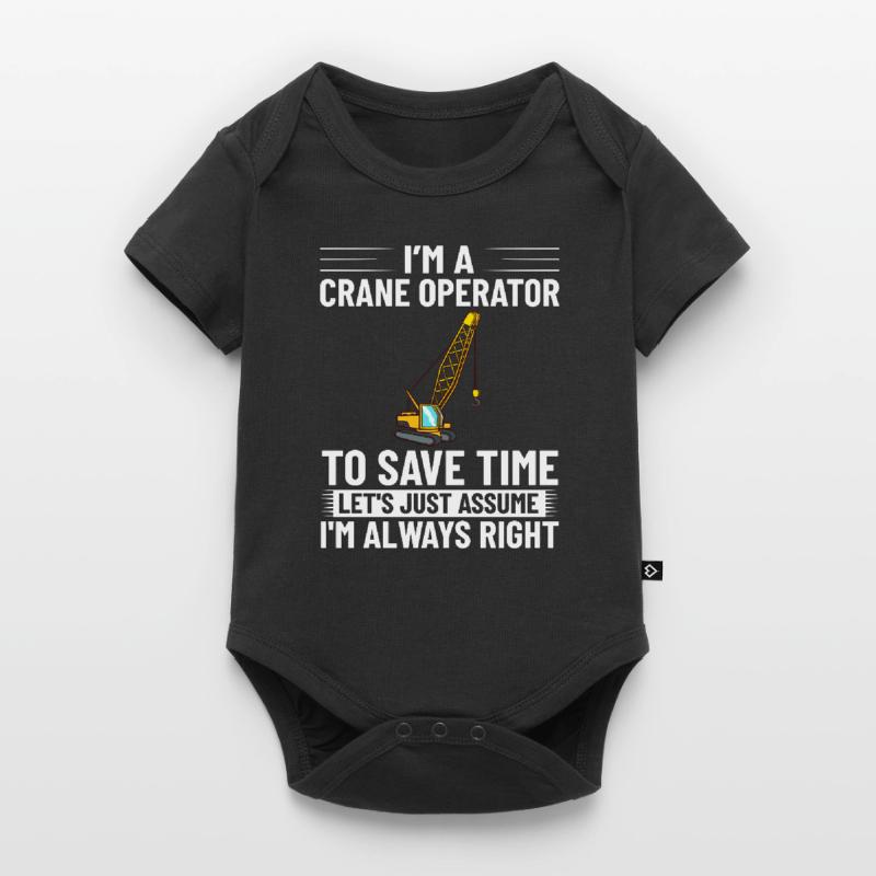 Crane Operator Construction Worker Crane Tower Training Baby Premium short-sleeve bodysuit