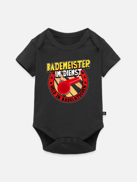 Rettungsschwimmer Bademeister - Baby Premium Kurzarmbody - Schwarz