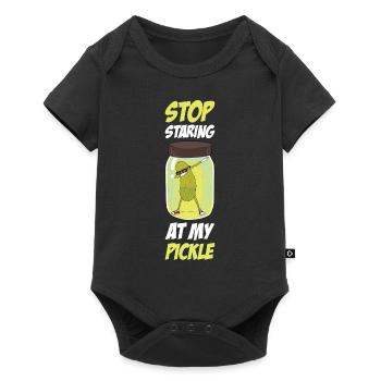 Stop Staring At My Pickle Cucumber Gift - Baby Premium short-sleeve bodysuit - black - Front