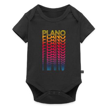Retro Nostalgisch USA Stadt - Regenbogen Plano - Baby Premium Kurzarmbody - Schwarz - Vorne