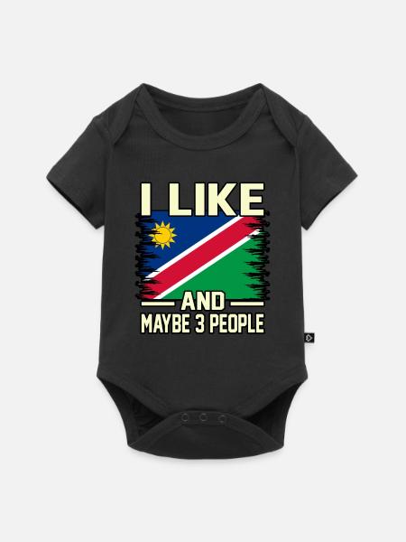 Namibia - Baby Premium Kurzarmbody - Schwarz