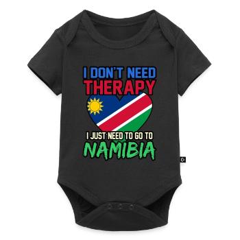 Namibia - Baby Premium Kurzarmbody - Schwarz - Vorne