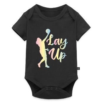 Basketball basketball player hoop throwing sports - Baby Premium short-sleeve bodysuit - black - Front