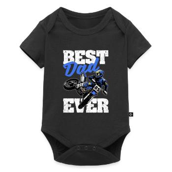 Moto Dirt Bike Motocross Rider Father's Day Best - Baby Premium short-sleeve bodysuit - black - Front