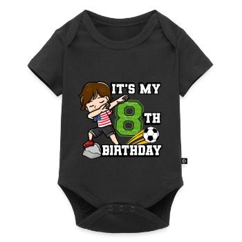 Footballeur Garçon J’ai déjà 8 ans - Body à manches courtes Premium Bébé - noir - Devant