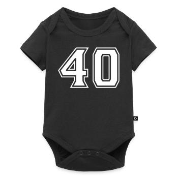 Numéro 40 Blanc - Body à manches courtes Premium Bébé - noir - Devant