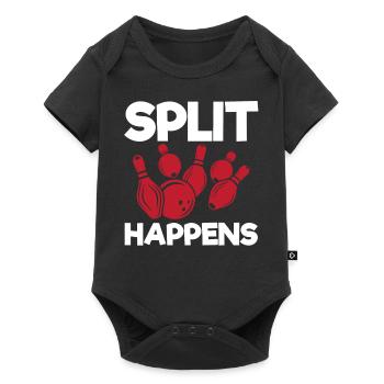 Manchmal Split - Baby Premium Kurzarmbody - Schwarz - Vorne