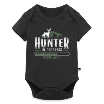 Buck Deer Hunting Hunter Vintage - Body à manches courtes Premium Bébé - noir - Devant