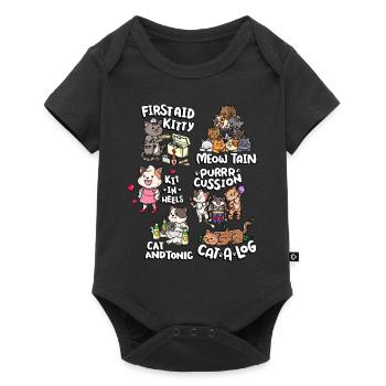 Cute Funny Cat Pun | Cute cat - Baby Premium short-sleeve bodysuit - black - Front