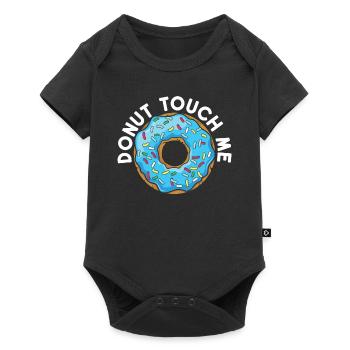 Donut Touch Me | Donut Lover Tshirt | Drôle de beignet - Body à manches courtes Premium Bébé - noir - Devant