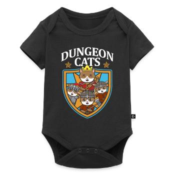 Dungeon Cats | Anime Lover | Otaku Shirt | Manga - Baby Premium Kurzarmbody - Schwarz - Vorne