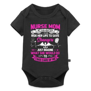 Infirmière Maman - Body à manches courtes Premium Bébé - noir - Devant