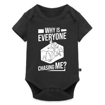 Cross Country Running Crosslauf Geländelauf Laufen - Baby Premium short-sleeve bodysuit - black - Front