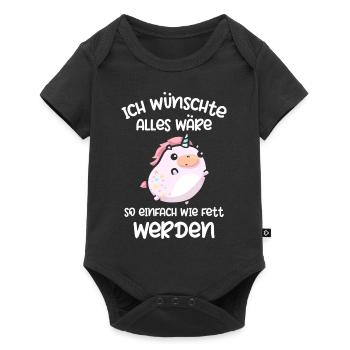 Wenn Alles So Einfach Wäre Wie Dick Werden - Baby Premium Kurzarmbody - Schwarz - Vorne