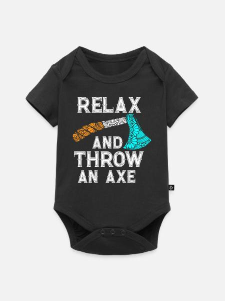 Axtwerfen, Werfen Sie Eine Axt - Baby Premium Kurzarmbody - Schwarz