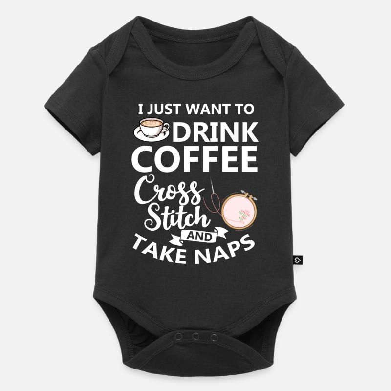Cross Stitch Pattern Cross Stitch Needles Embroidery Weaving - Baby Premium short-sleeve bodysuit - black