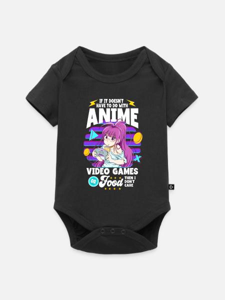 Anime Spruch Weeb Otaku - Baby Premium Kurzarmbody - Schwarz