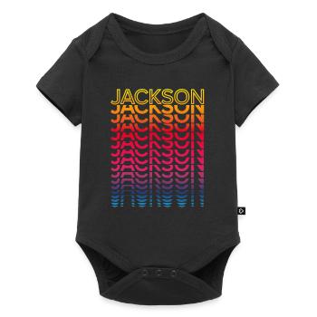 Retro Nostalgic USA City - Rainbow Jackson - Baby Premium short-sleeve bodysuit - black - Front