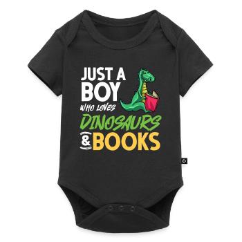 Dinosaur Book Read Dino Read Funny Readers - Baby Premium short-sleeve bodysuit - black - Front