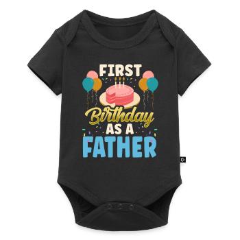 First Birthday As Father Papa Party Daddy - Baby Premium short-sleeve bodysuit - black - Front