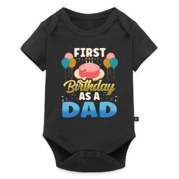 First Birthday As Papa Daddy Father Party - Baby Premium short-sleeve bodysuit - black - Front