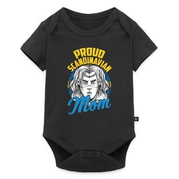 Fière mère scandinave Suédoise Nordique - Body à manches courtes Premium Bébé - noir - Devant