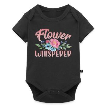 Flower Whisperer Florist Profession Flower Shop Flower - Baby Premium short-sleeve bodysuit - black - Front