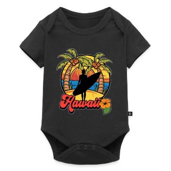 Surfing Surf Surfer Hawaii - Baby Premium short-sleeve bodysuit - black - Front