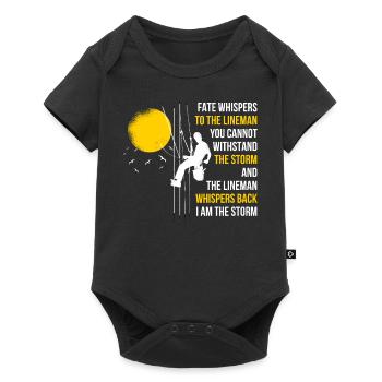 Je suis le cadeau électif Storm Lineman - Body à manches courtes Premium Bébé - noir - Devant